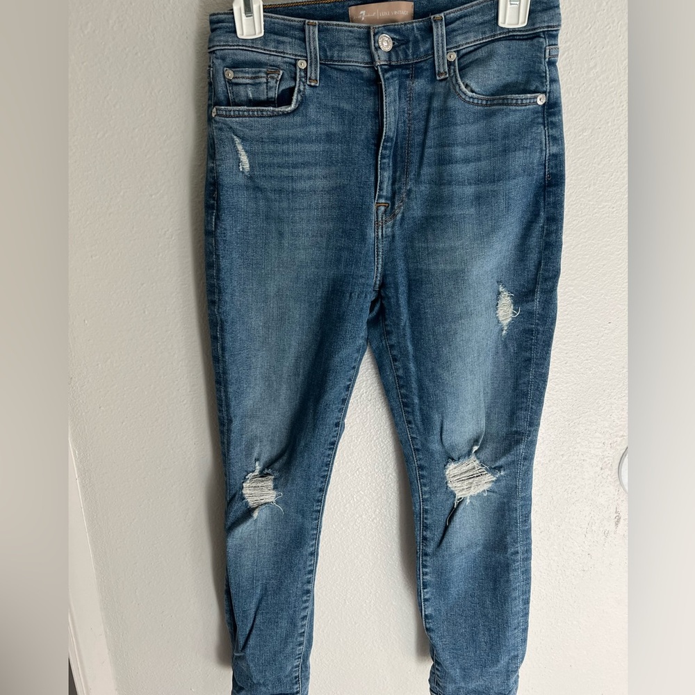 High waist ankle skinny jeans